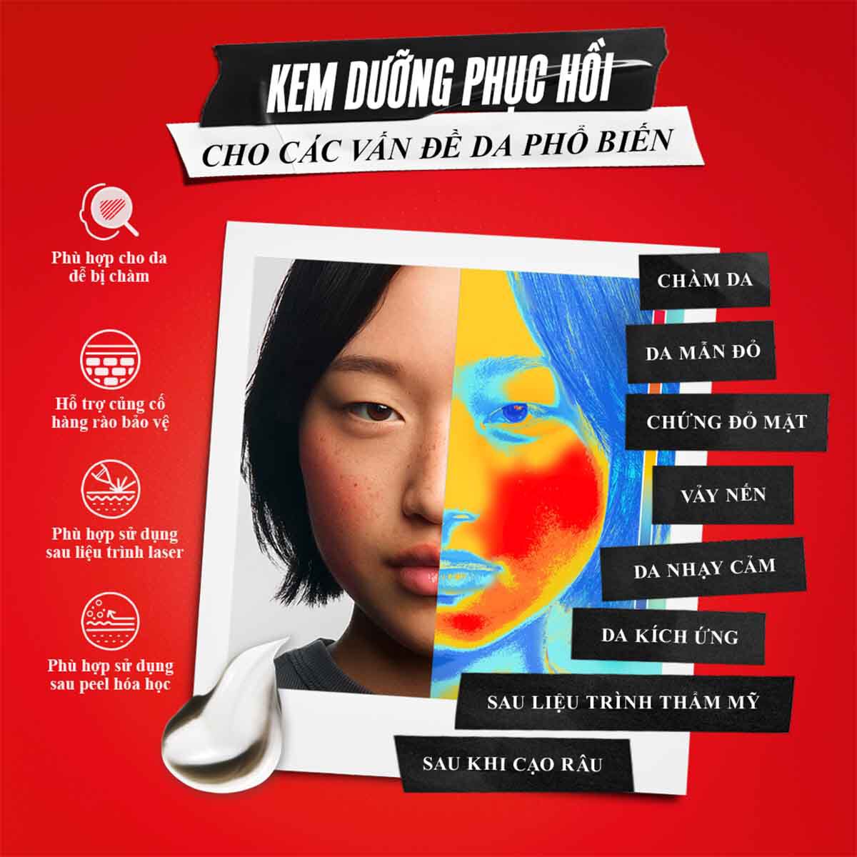 Ingredient benefits of Ultra Facial Meltdown Recovery Cream, featuring micro‑colloidal oatmeal to soothe and protect skin, dexpanthenol to support moisture barrier repair, and alpha‑bisabolol to help calm and comfort sensitive skin