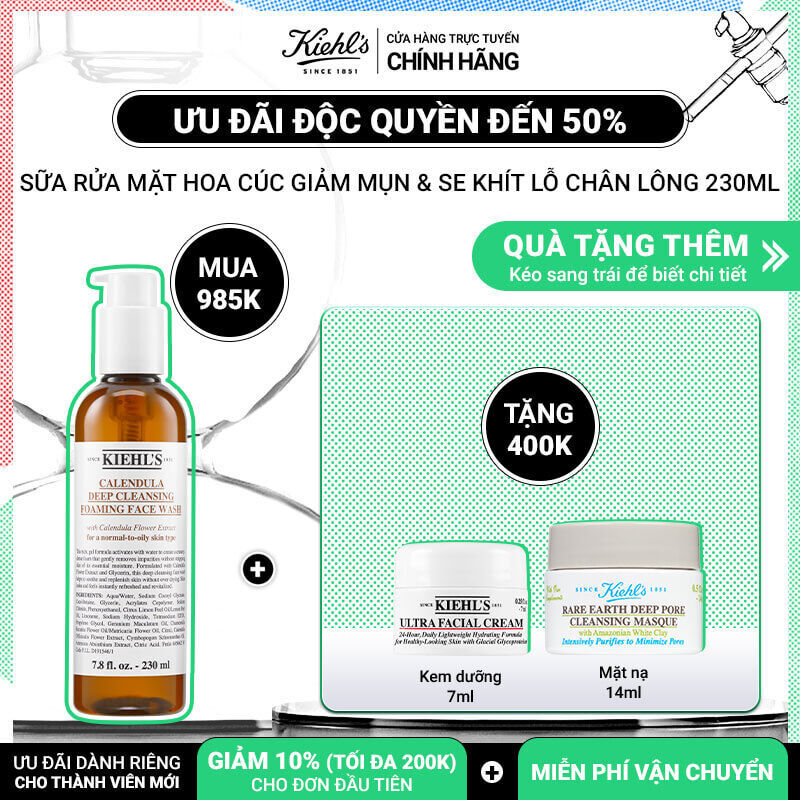 Sữa Rửa Mặt Hoa Cuc Calendula Deep Cleansing Foaming Face Wash 230ML