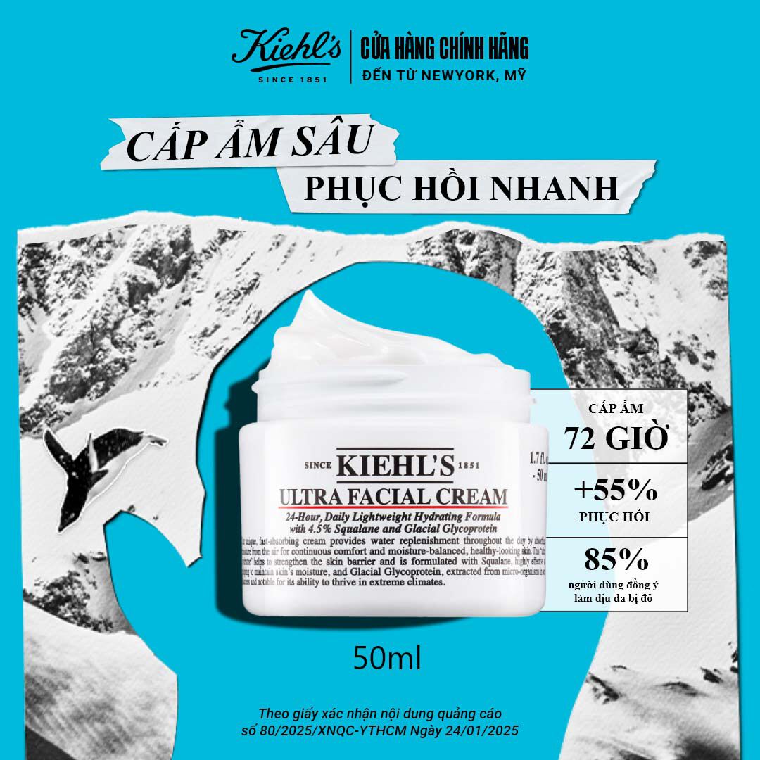 Bộ đoi nước can bằng hoa cuc 250ml va kem dưỡng ẩm Kiehl's Ultra Facial Cream 50ml