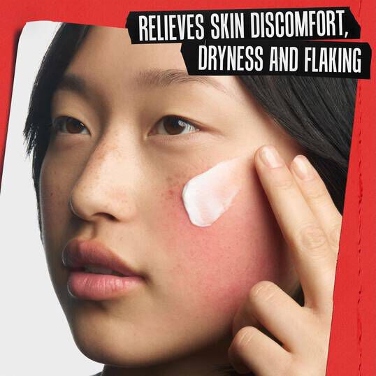 Red jar of Kiehl’s Ultra Facial Meltdown Recovery Cream, a lightweight medicated facial cream designed to comfort, hydrate, and help repair extremely dry and sensitive skin