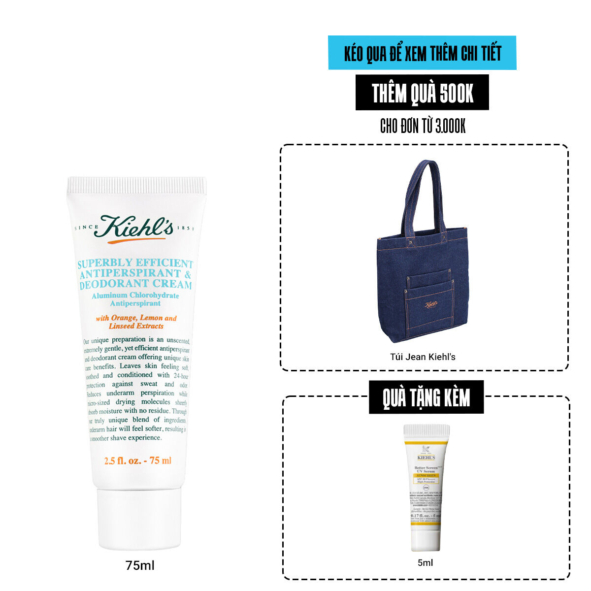 Kem Khử Mui Kiehl's Superbly Efficient Anti-Perspirant and Deodorant