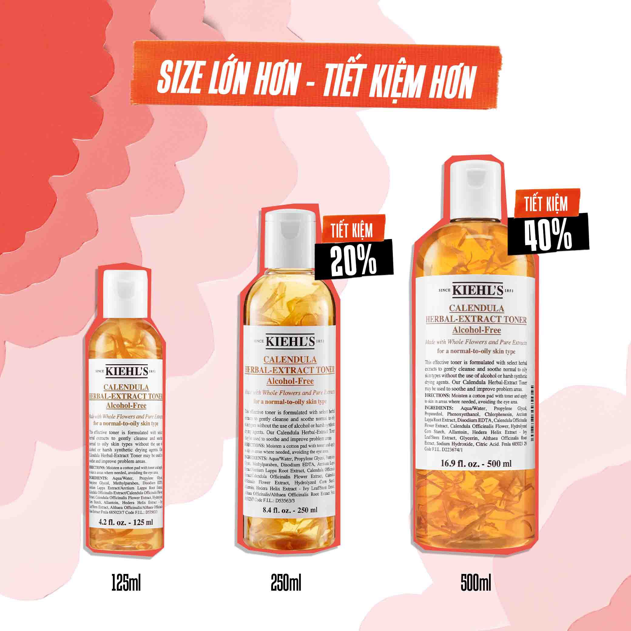 Nước Can Bằng Hoa Cuc Calendula Herbal Extract Alcohol-Free Toner