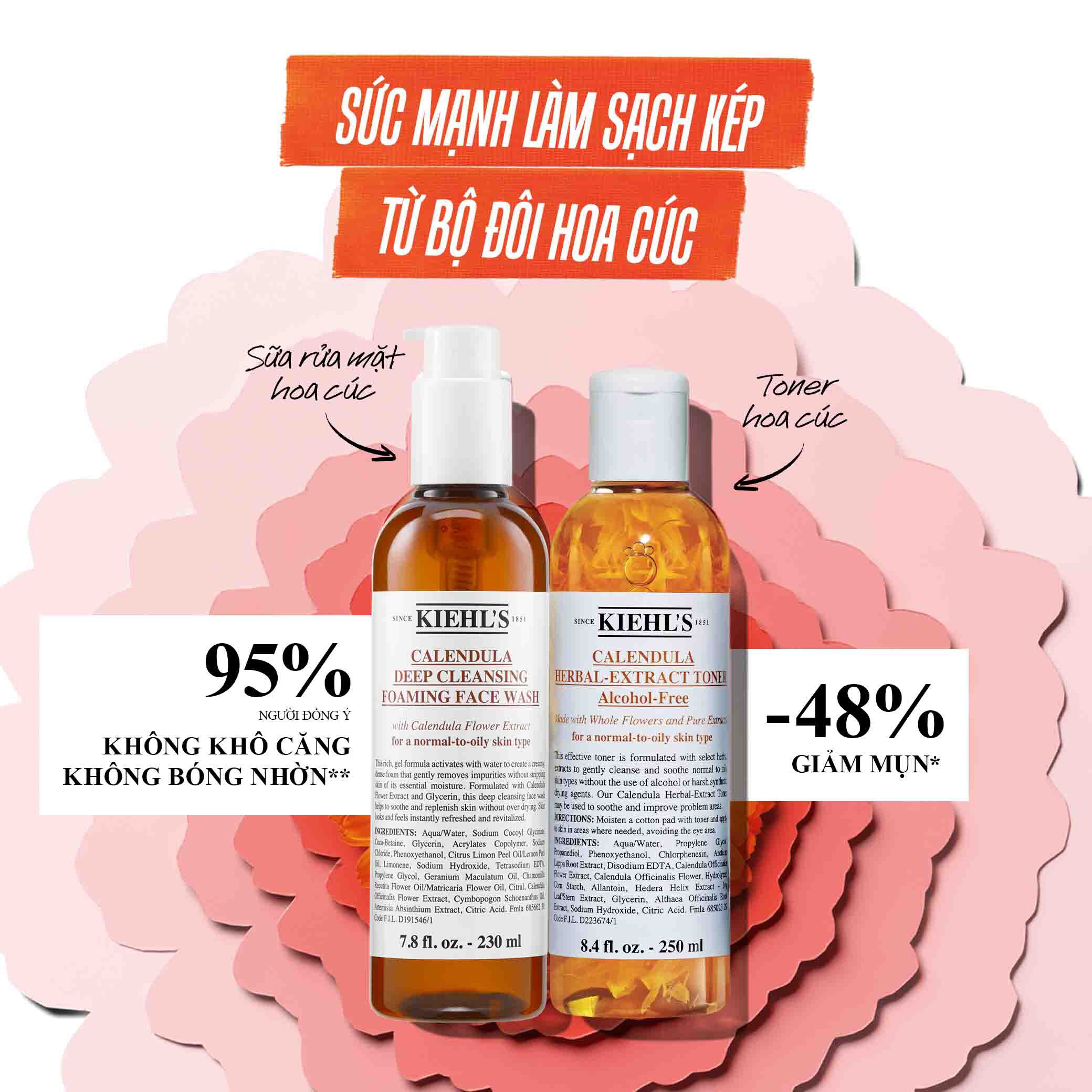 Nước Can Bằng Hoa Cuc Calendula Herbal Extract Alcohol-Free Toner