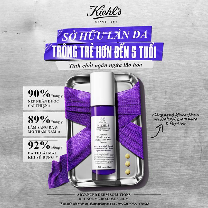 Serum Retinol Tai Tạo & Ngăn Ngừa Lao Hoa Kiehl's Retinol Micro-Dose
