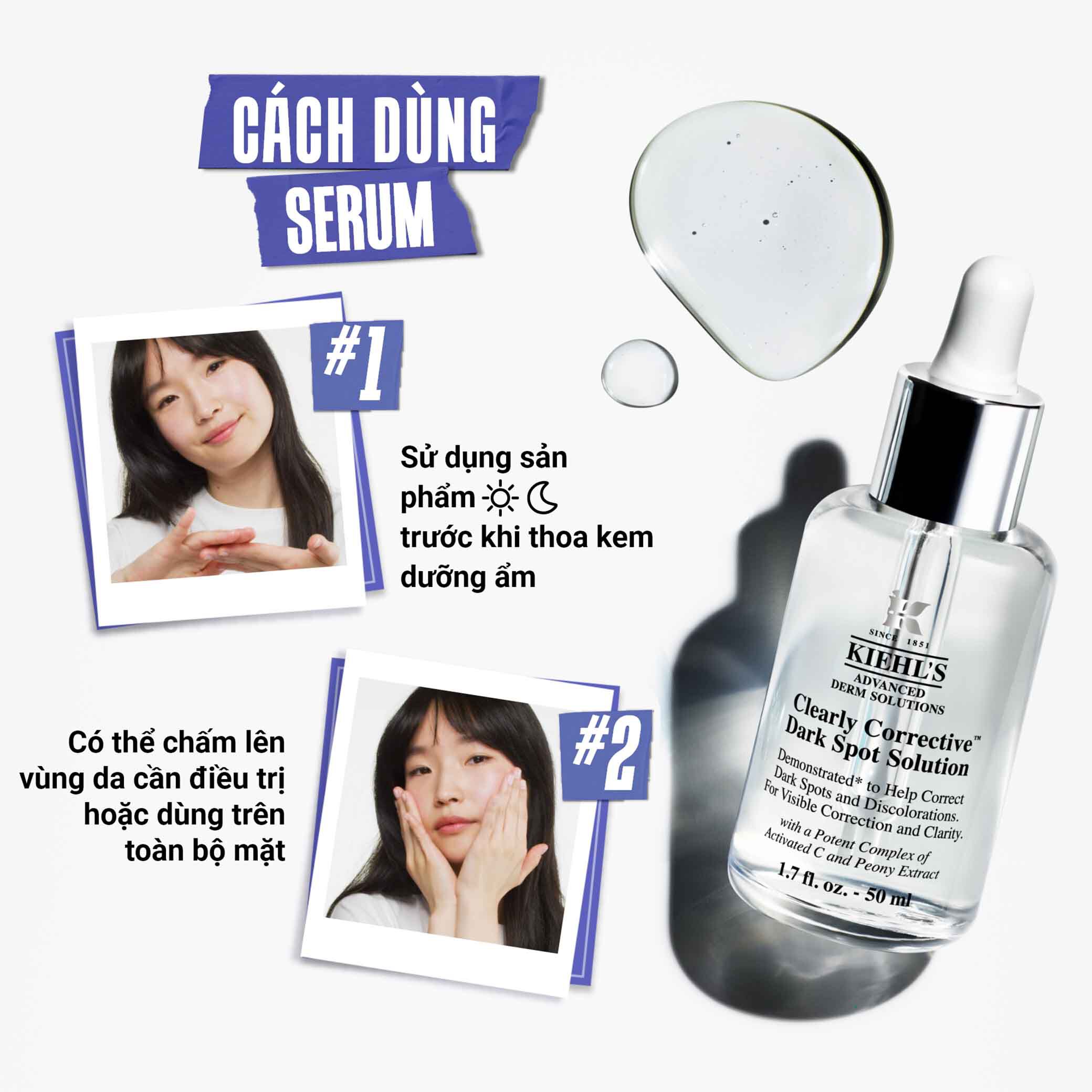 Serum Vitamin C Sang Da Mờ Tham Kiehl's Clearly Corrective Dark Spot Solution