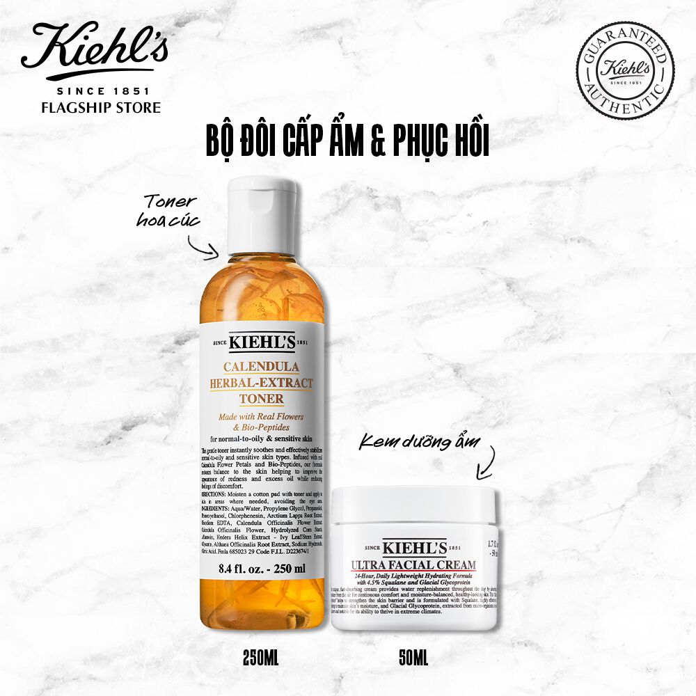 Bộ đoi nước can bằng hoa cuc 250ml va kem dưỡng ẩm Kiehl's Ultra Facial Cream 50ml