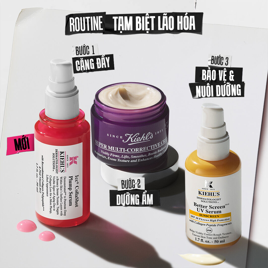 Serum giup da căng mịn & tăng sinh collagen Kiehl’s 1cc CollaShot Plump Serum