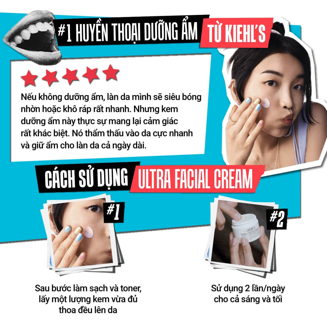 Kem Cấp Ẩm Kiehl's Ultra Facial Cream Dưỡng Ẩm Suốt 72 Giờ 50ml