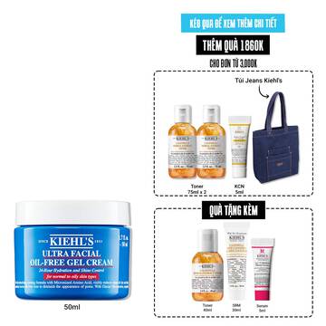 Kem Dưỡng Cấp Ẩm Kiềm Dầu Kiehl's Ultra Facial Oil-Free Gel Cream Khong Bong Nhờn Suốt 24H