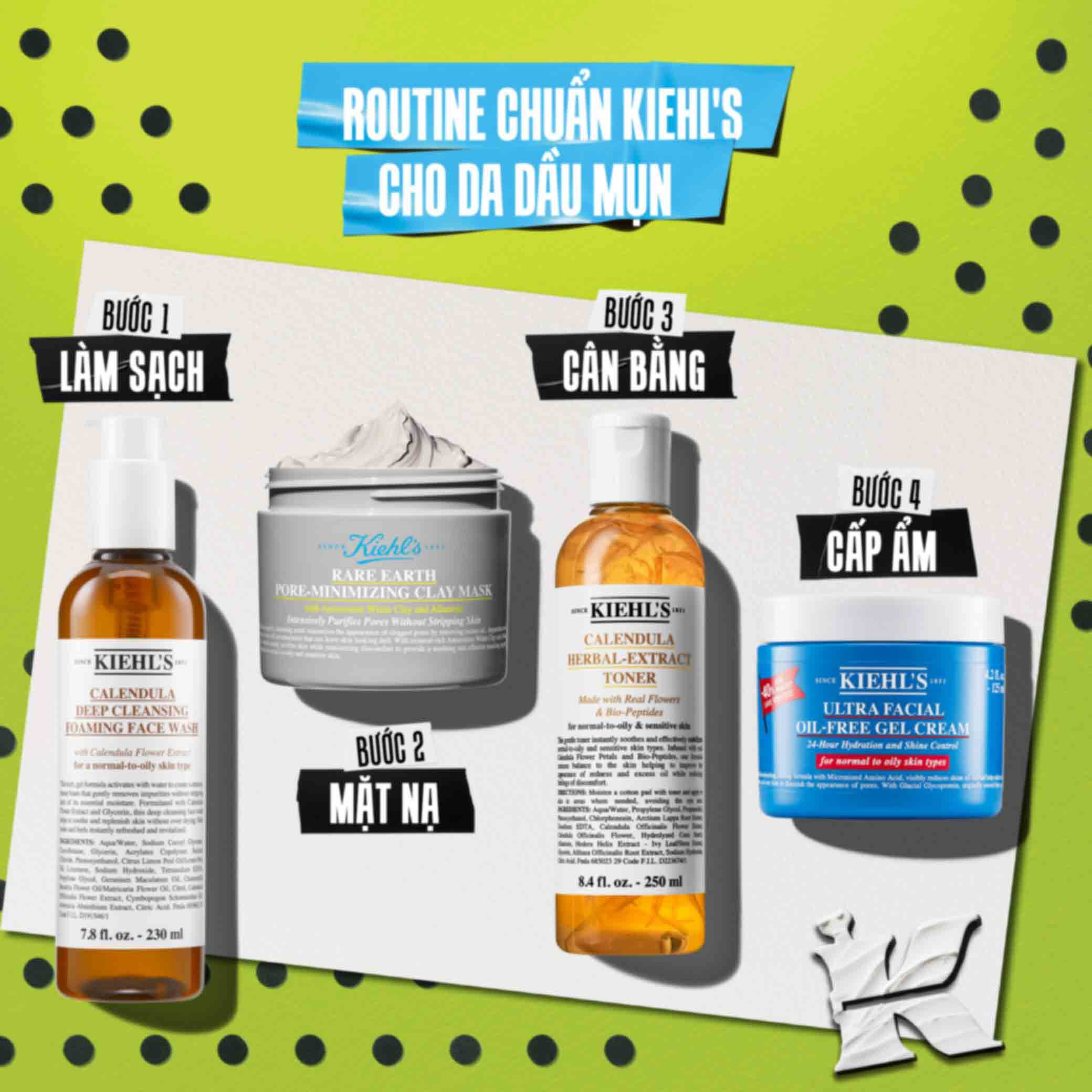Mặt Nạ Đất Set Kiehl's Rare Earth Deep Pore Cleansing Masque