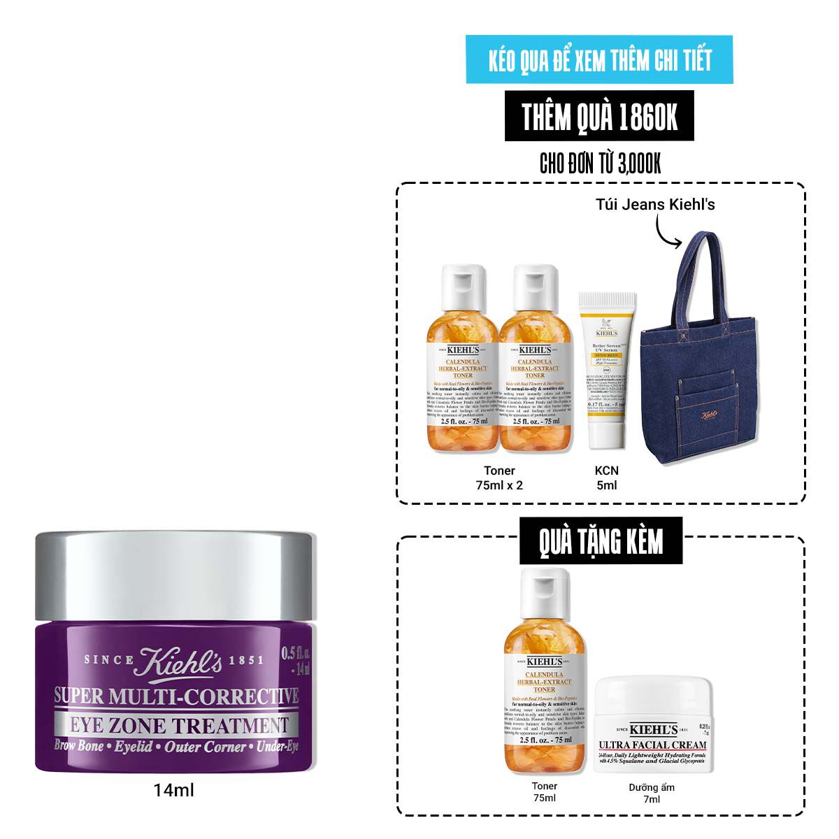 Kem Dưỡng Mắt Kiehl's Super Multi-Corrective Eye Zone Treatment