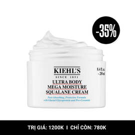 Jar of Kiehl’s Ultra Body Mega Moisture Squalane Cream – 8.4 fl oz/250 ml size