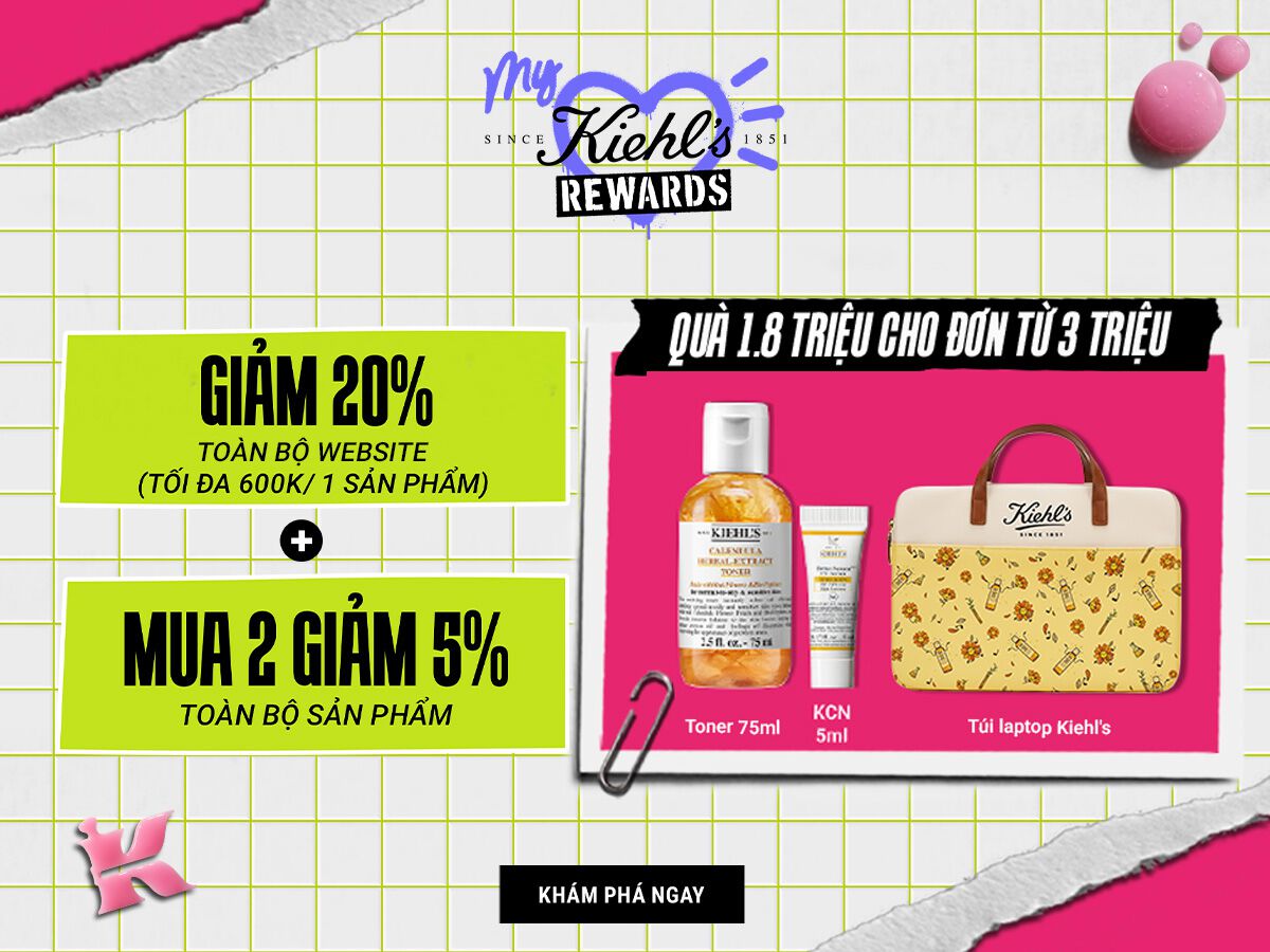 CHAO MỪNG BẠN ĐẾN VỚI THẾ GIỚI KIEHL’S