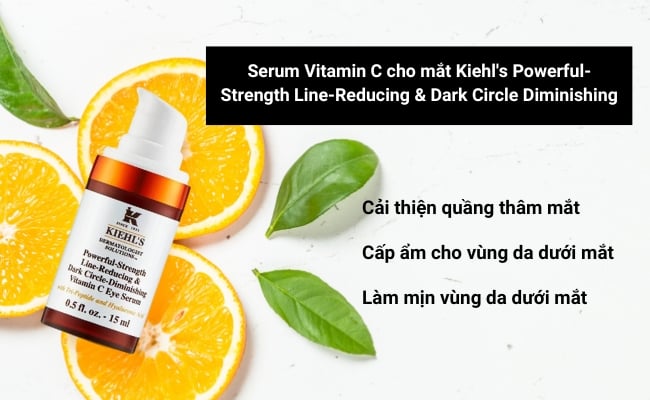 Serum Vitamin C Trị Thâm Mắt Kiehl's Powerful-Strength Line-Reducing & Dark Circle-Diminishing Vitamin C Eye 