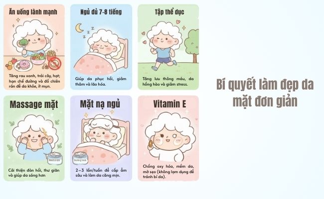 bí quyết làm đẹp da mặt đơn giản, hiệu quả tại nhà
