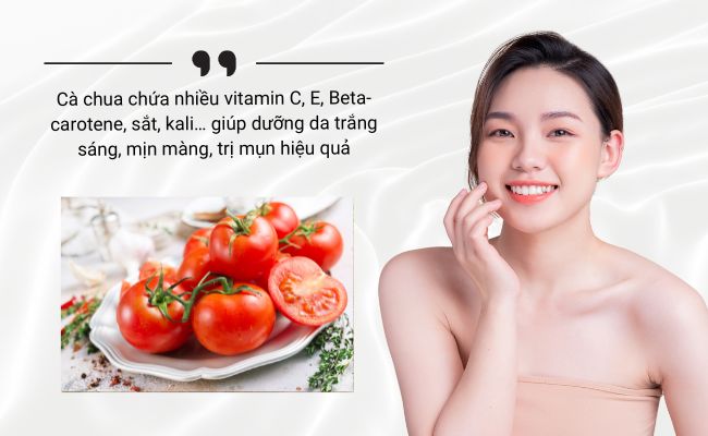 Cách dưỡng trắng da mặt tại nhà bằng cà chua