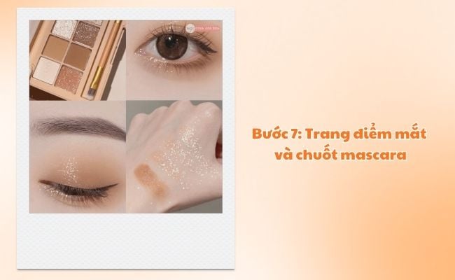 Trang điểm mắt và chuốt mascara