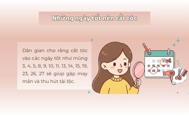 Những ngày tốt nên cắt tóc