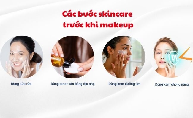 Cách chăm sóc da trước khi trang điểm