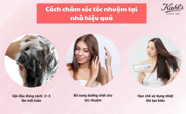 >Cách chăm sóc tóc nhuộm tại nhà hiệu quả
