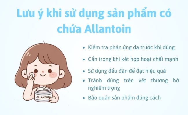 Lưu ý khi sử dụng sản phẩm có chứa Allantoin