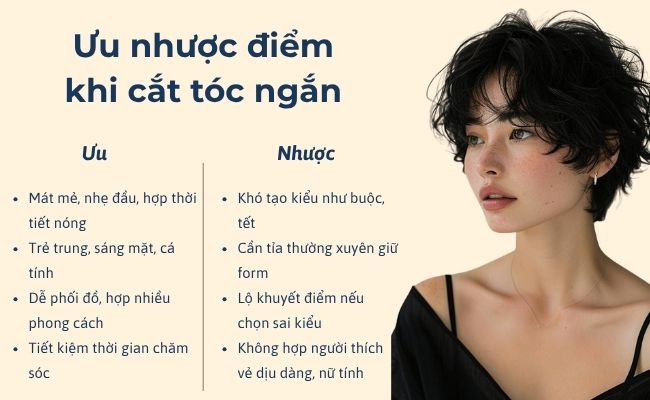 Ưu nhược điểm khi cắt tóc ngắn
