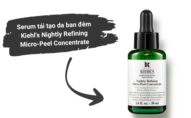 Serum tái tạo da ban đêm Kiehl's Nightly Refining Micro-Peel Concentrate
