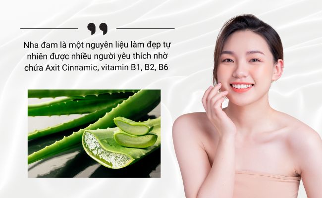 Cách làm trắng da mặt tại nhà bằng nha đam