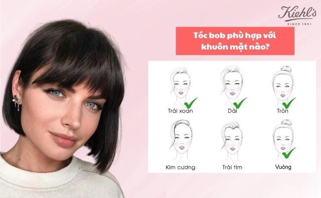 Tóc bob phù hợp với khuôn mặt nào