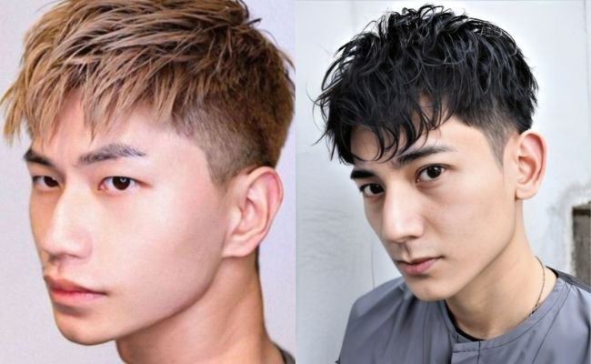 Tóc cạo hai bên kết hợp layer kiểu two-block xếp tầng