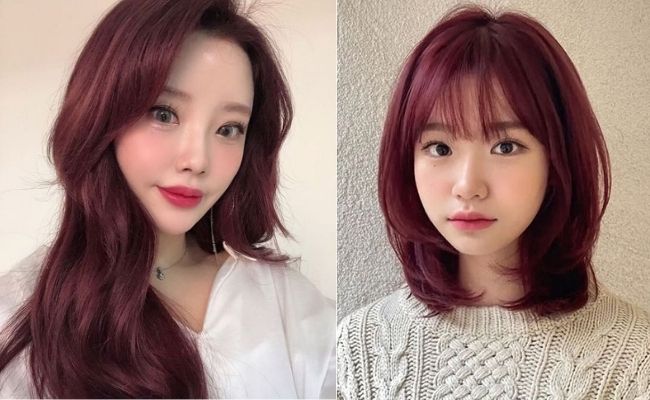 Tóc màu đỏ tím