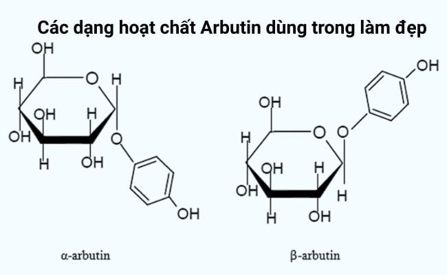 Các dạng hoạt chất Arbutin dùng trong làm đẹp