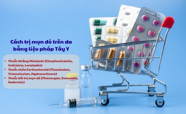 Cách trị mụn đỏ trên da bằng liệu pháp Tây Y