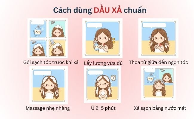 Cách dùng dầu xả thường đúng cách