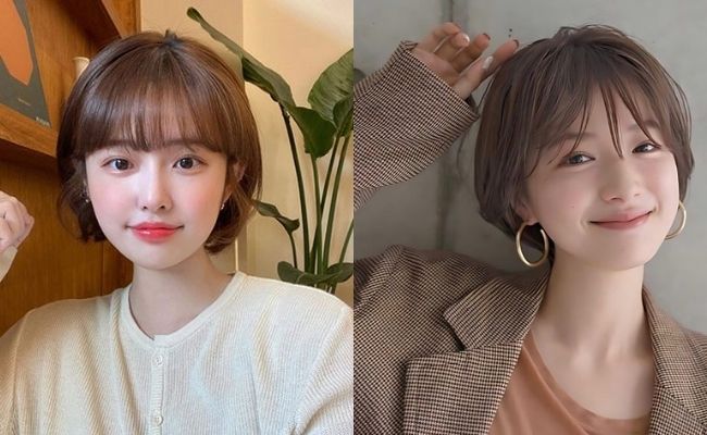 Tóc mái thưa kết hợp tóc bob trẻ trung