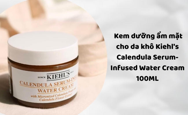 Kem dưỡng ẩm mặt cho da khô, ngăn ngừa lão hoá Kiehl's Calendula Serum-Infused Water Cream 100ML