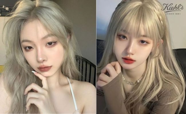 Màu tóc nhuộm cần tẩy vàng bạch kim