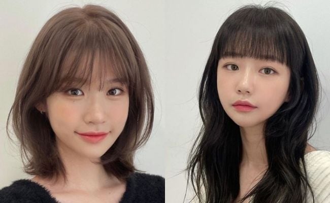 kiểu tóc mái cho mặt dài