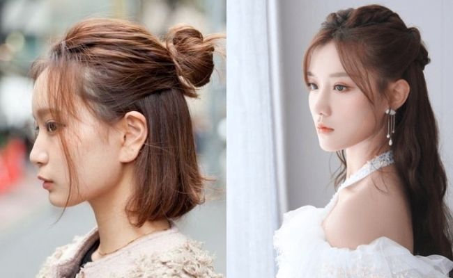 Tóc mái râu rồng kết hợp tóc cột nửa đầu tôn vẻ đẹp