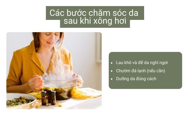 Các bước chăm sóc da sau khi xông hơi