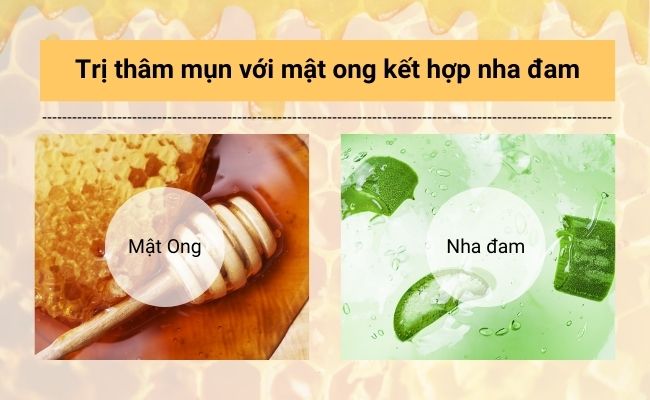Mật ong và nha đam giúp phục hồi da, hỗ trợ làm mờ vết thâm. 