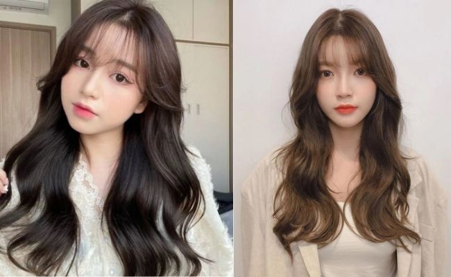 Tóc sóng kết hợp mái thưa