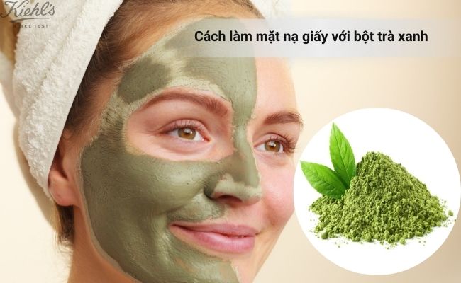 Cách làm mặt nạ giấy với bột trà xanh giúp trẻ hóa