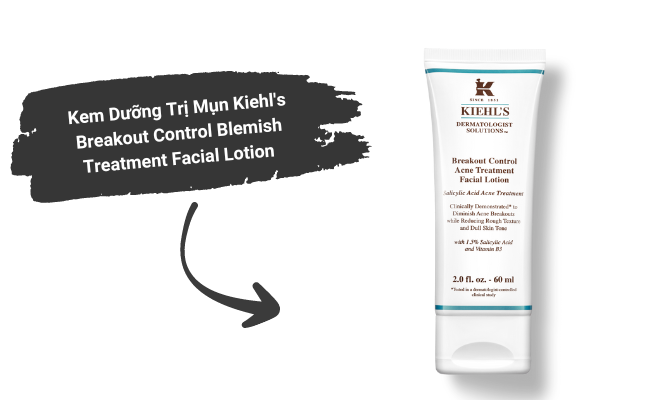 Kem Dưỡng Trị Mụn Kiehl's Breakout Control Blemish Treatment Facial Lotion