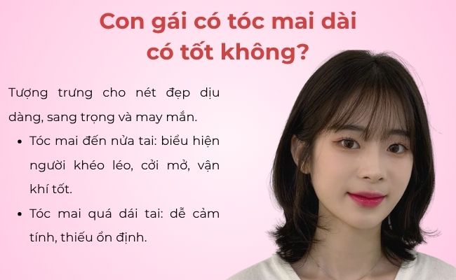Con gái có tóc mai dài có tốt hay không?

