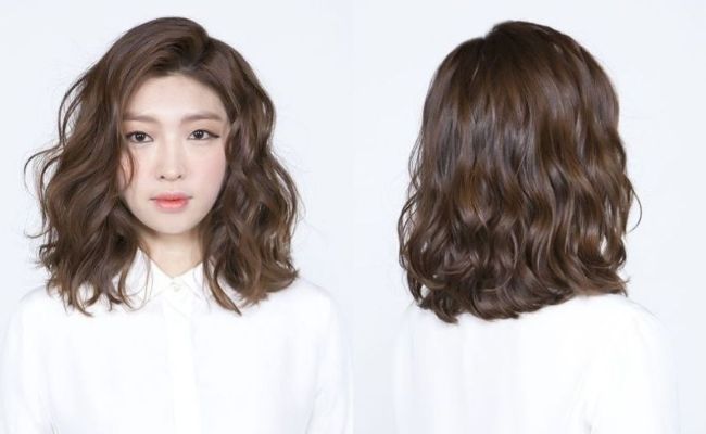 Tóc xoăn sóng lơi ngắn ngang vai cho nữ 