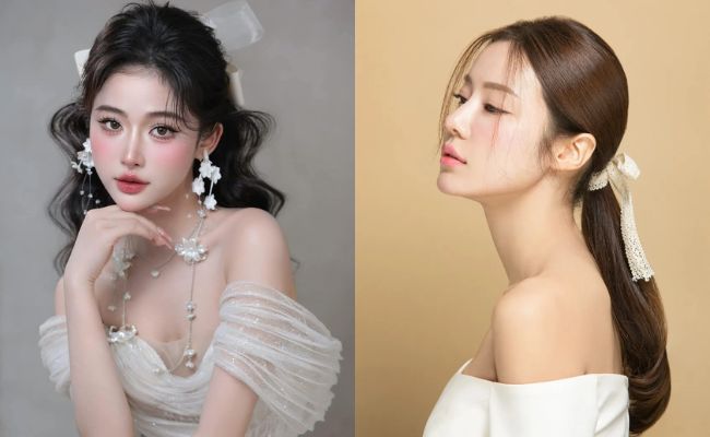 Kiểu tóc cô dâu đẹp, xu hướng, phù hợp với từng gương mặt