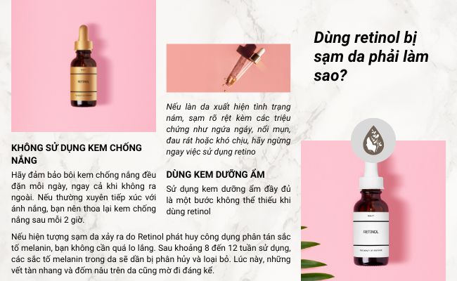 Dùng retinol bị sạm da phải làm sao?