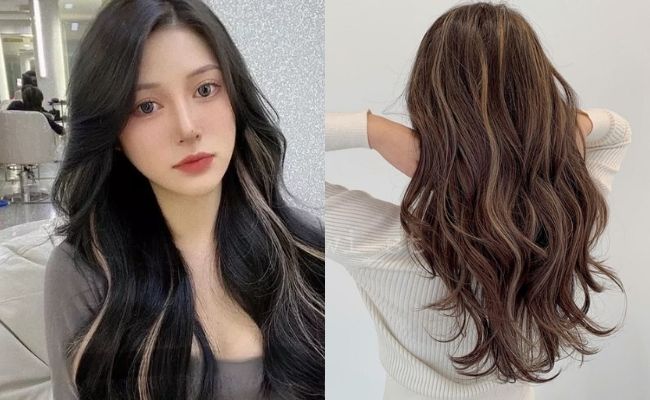 Tóc xoăn sóng lơi kết hợp highlight nổi bật