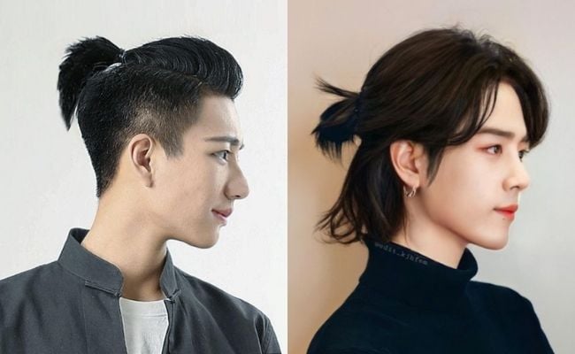 Mẫu tóc cho mặt nam gầy và dài đẹp
